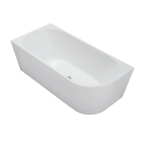 Cassa Design Auris 1700mm Left Hand Corner Back To Wall Bath No Overflow - Matte White
