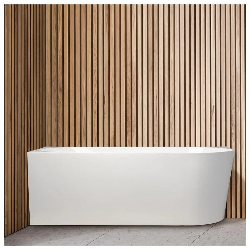Cassa Auris Corner Back To Wall Bathtub - Left Hand Corner
