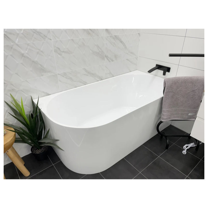 Cassa Auris Corner Back To Wall Bathtub - Right Hand Corner