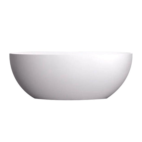 Cassa Design 1400mm Egg Shape Freestanding Bath 25mm Edge - Gloss White