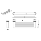 Gareth Ashton Premium Shelf 300mm - Black