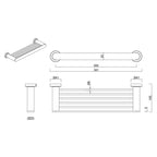 Gareth Ashton Premium Shelf 300mm - Chrome Specifications
