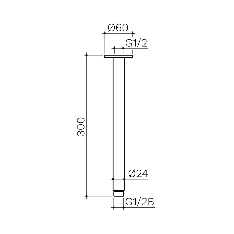 CLARK Ceiling Arm 300mm Specification