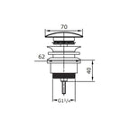 Studio Bagno Ceramic Plug & Waste- Gloss White Specification