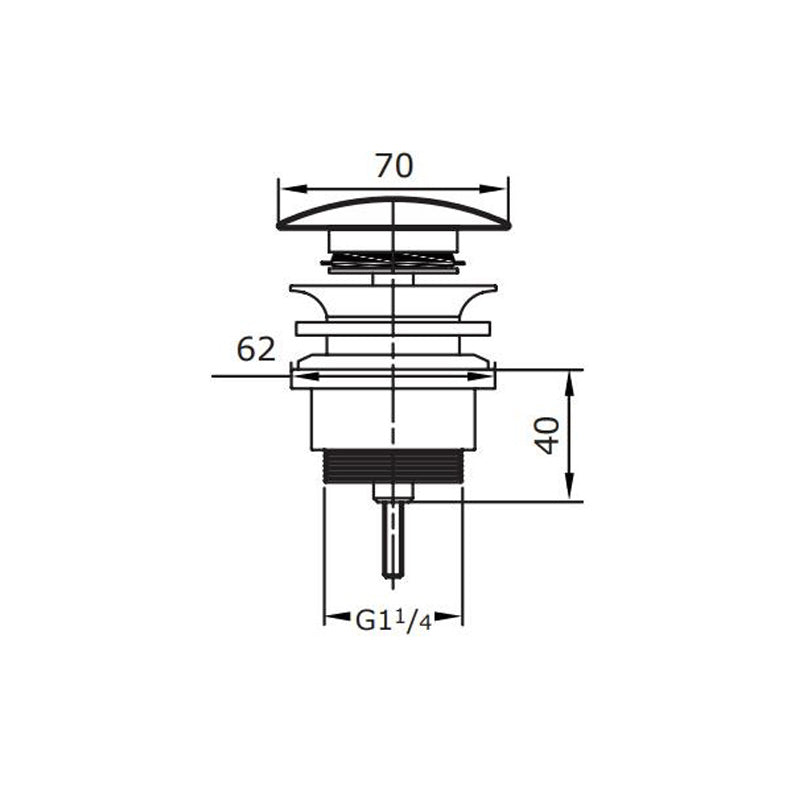 Studio Bagno Ceramic Plug & Waste- Matte White Specifications