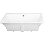 DADOquartz Charles 1600mm Island/Freestanding Bath No Overflow - Satin White - SBM138-S