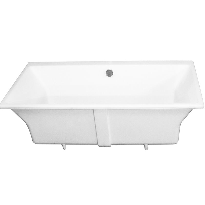 DADOquartz Charles 1600mm Island/Freestanding Bath No Overflow - Satin White - SBM138-S