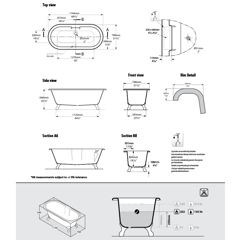 Victoria + Albert Cheshire Freestanding Bath