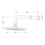 Sussex Calibre Horizontal Shower Chrome Specification