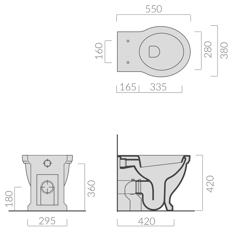 Turner Hastings Claremont Floor Mounted Pan with Soft Close Quick Release Seat
