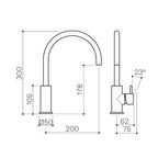 Clark Round Pin Sink Mixer Chrome Specification
