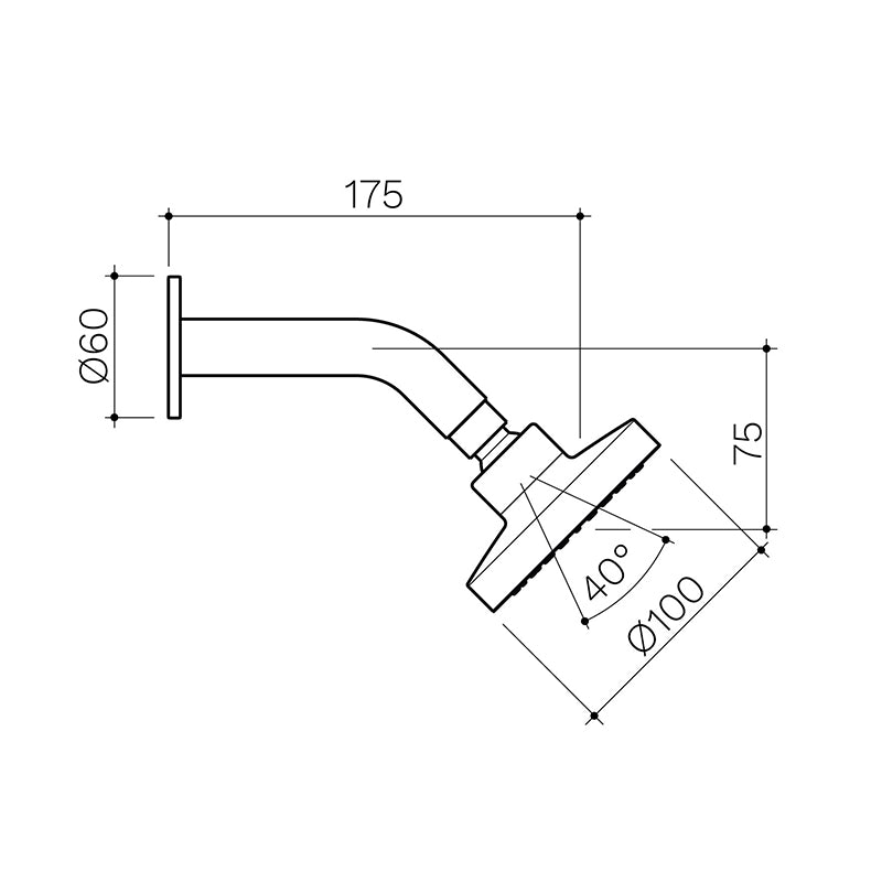 CLARK Round Basic Fixed Shower Specification