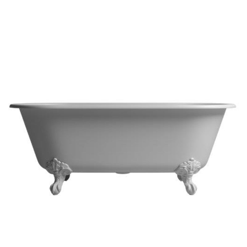 DADOquartz Liberty 1700mm Freestanding Bath No Overflow - Satin White with Claw Feet