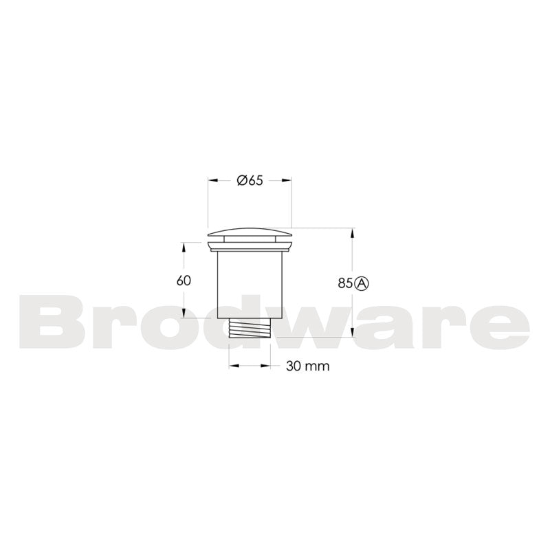 Brodware Click Clack Waste Chrome Specification