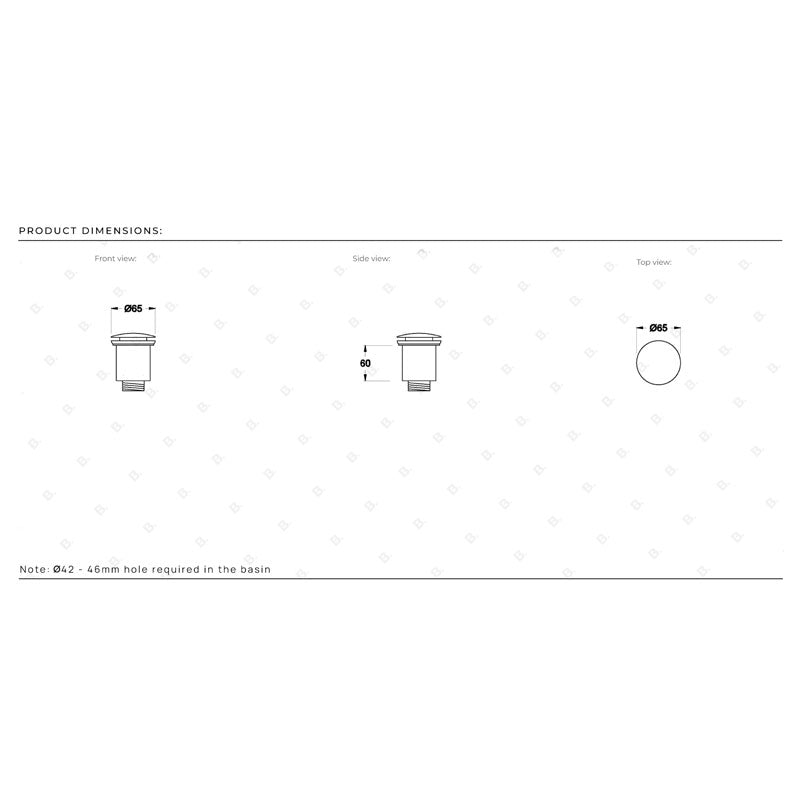 Brodware Click Clack Waste Chrome Specification