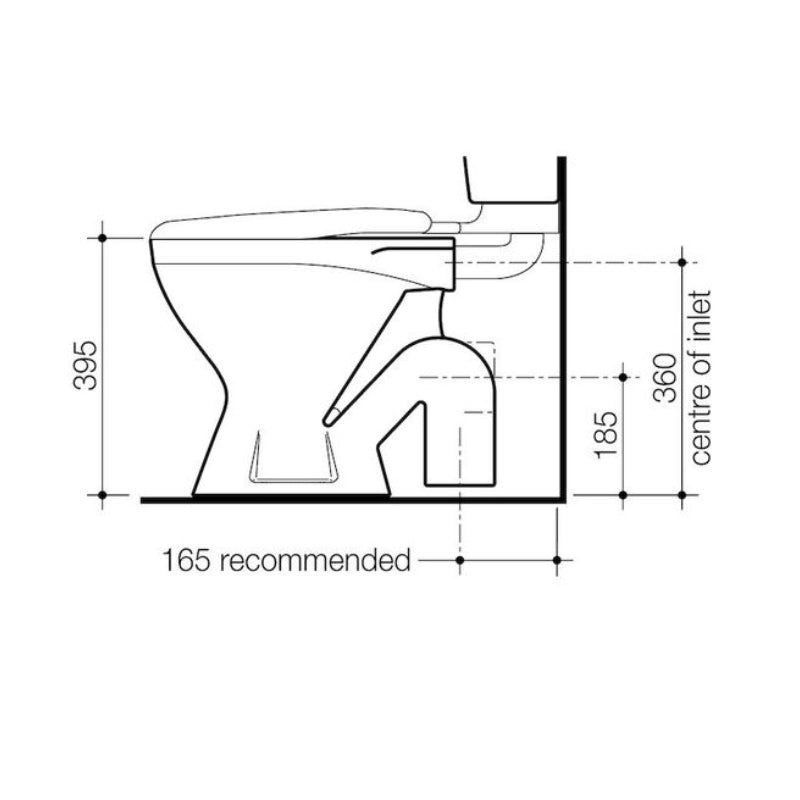 Caroma Symphony Connector P Trap Pan Only -  Specification