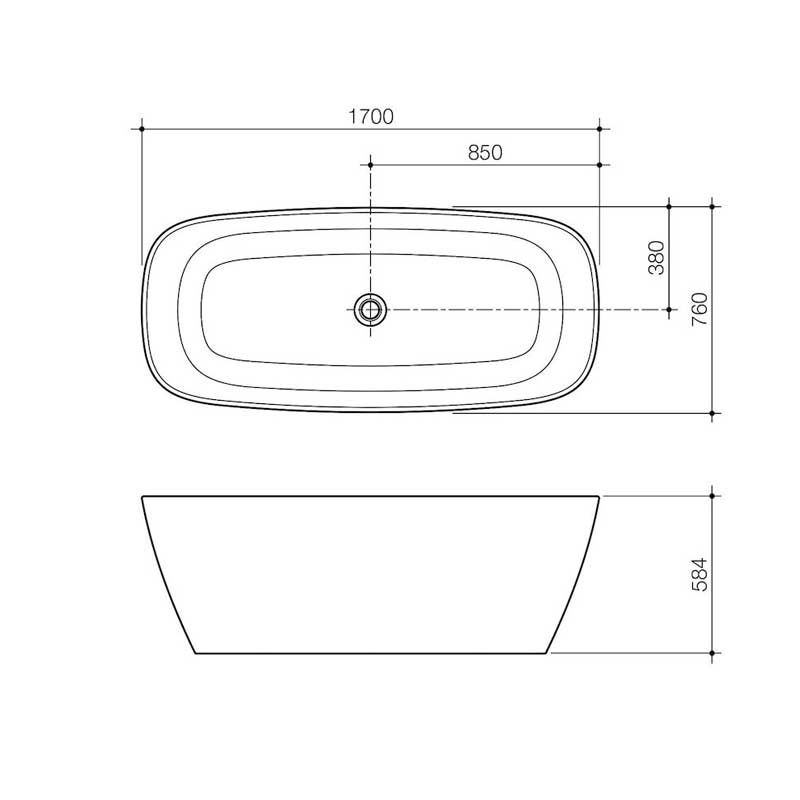 Caroma Contura Freestanding Bath Specification