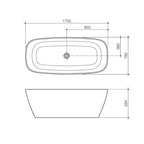 Caroma Contura Freestanding Bath Specification