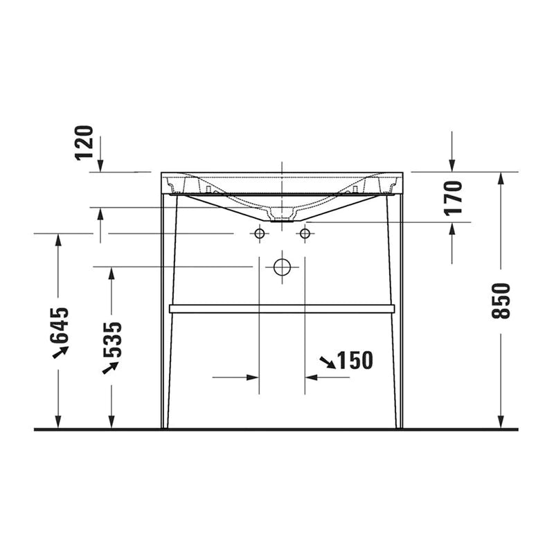 Duravit XViu Console With C-Bonded Basin Package