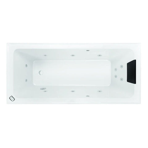 Decina Cortez Contour 1520mm Acrylic Spa Bath - Gloss White with White Headrest