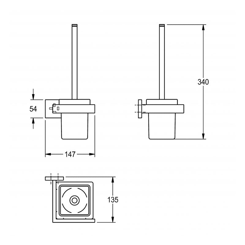 Franke Cubus Toilet Brush Holder Specification