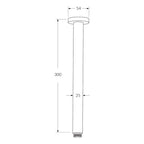 Sussex Calibre Vertical Shower Arm 300mm Specification