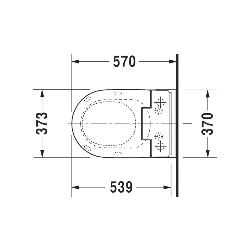 Duravit ME by Starck Wall Mounted RIMLESS® SensoWash Slim with HygieneGLAZE