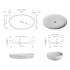 DADOquartz® Sirene Maya Basin 700mm Specification
