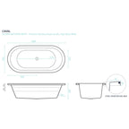 Decina Caval 1800mm Santai 12 Jets Spa Bath Specification