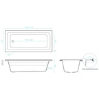 Decina Cortez Contour Spa Bath 1670mm Specification