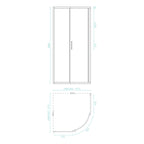 Decina Floriano 1000 Curved Shower System - Rear Waste Specification