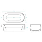 Decina Mintori 1790 Freestanding Contour 14-Jet Spa Bath Specification