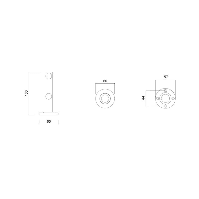 Master Rail Double End Pillars Matt Black (Pair) specifications