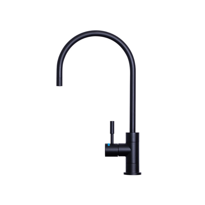 Puretec Goose neck, ¼ turn, spindle lever, LED - Matt Black