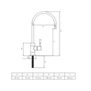 Puretec Brushed Nickel, High Loop, 1/4 Turn, LED Reminder Light - Specification