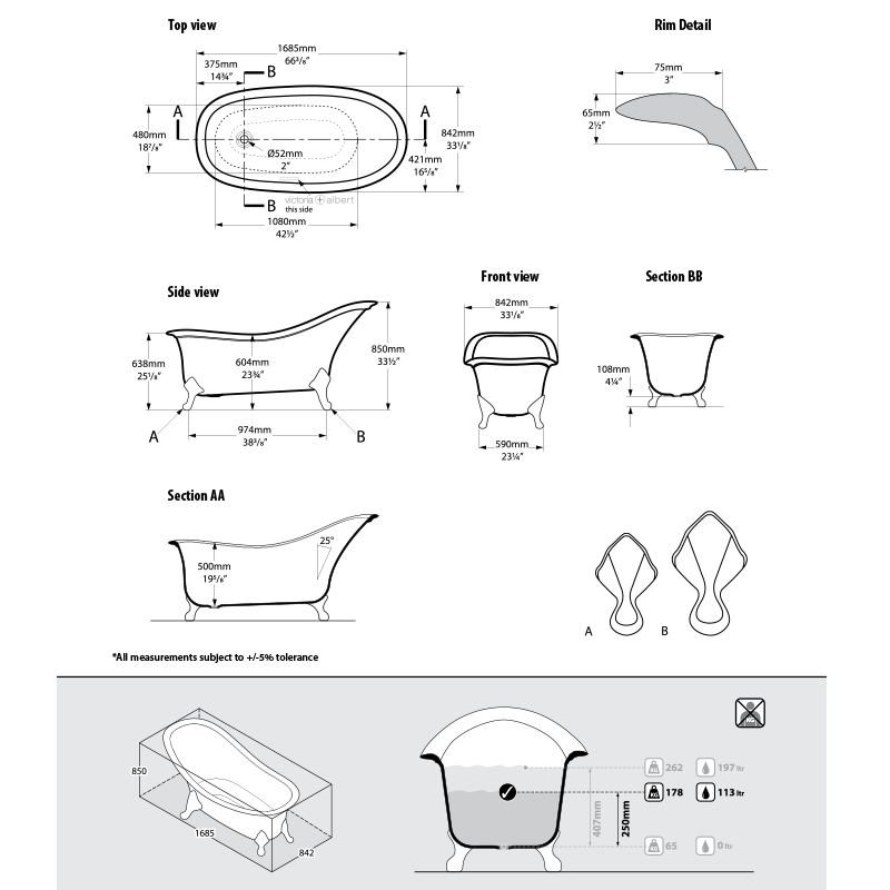 Victoria + Albert Drayton Freestanding Bath