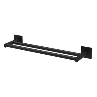Master Rail Double Rail Matte Black 90cm Large Square Plate - MBR-90-D-DEP-MB + LSCP-MB