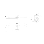 Master Rail Double Toilet Roll Holder Matt Black specifications