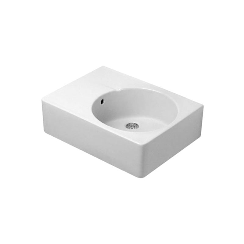 Duravit Scola Wall Hung Washbasin Right Bowl No Tap Hole - Gloss White