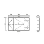 Parisi Evo 1000 Mirror Cabinet- Tabacco Specification