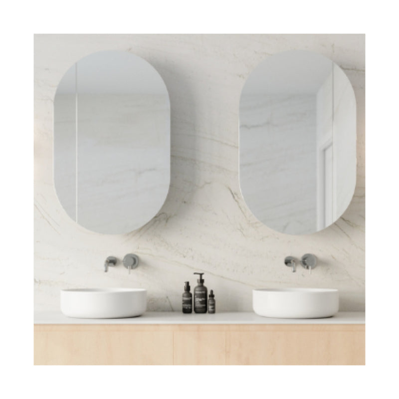 Rifco Eclipse Mirror Cabinet - White