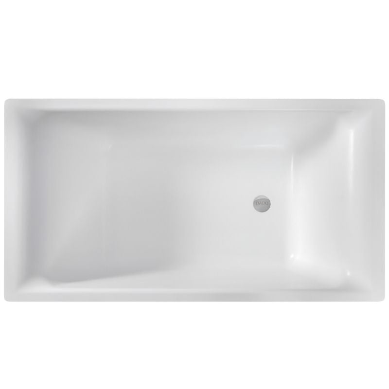 DADOquartz Edward 1530mm Built In Bath With Overflow - Satin White