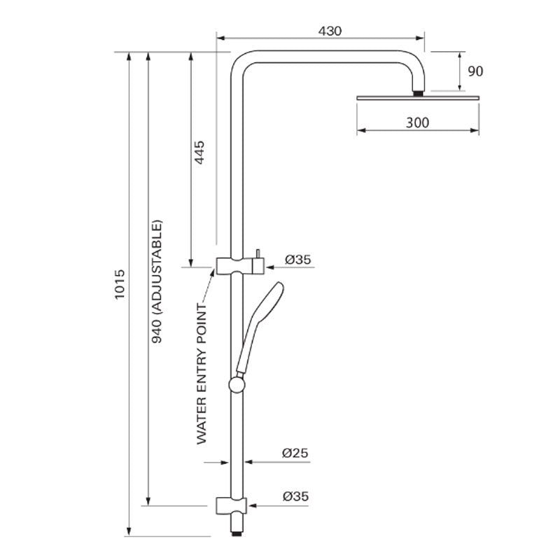 EMBRACE 300 SHOWER SYSTEM Spec