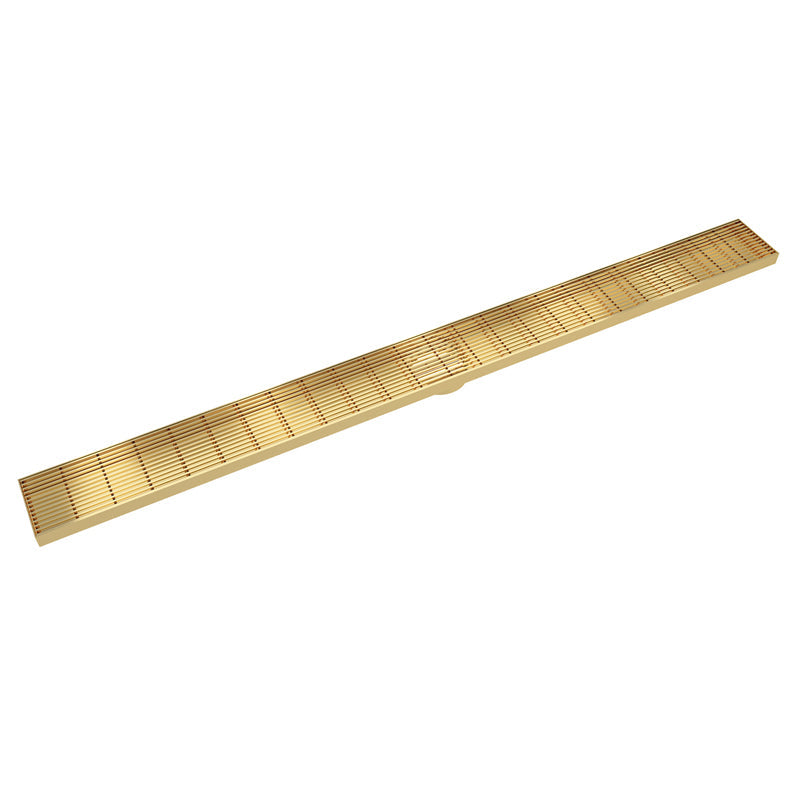 EzyFlow 1200 Linear Heelguard Channel Grate - Marine Grade 316 Stainless Steel  | Brushed Brass