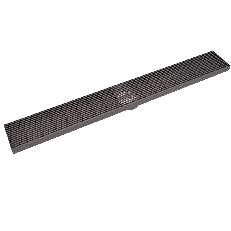 EzyFlow 800 Linear Heelguard Channel Grate - Marine Grade 316 Stainless Steel | Gun Metal