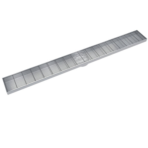 Linsol EzyFlow 900 Linear Heelguard Channel Grate - Brushed Stainless