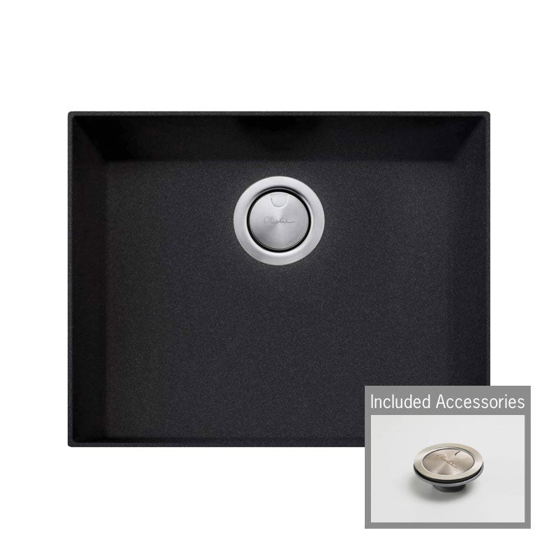 Oliveri Florence Black Large Bowl Undermount Sink