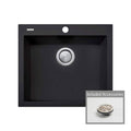 Oliveri Florence Black Large Bowl Topmount Sink