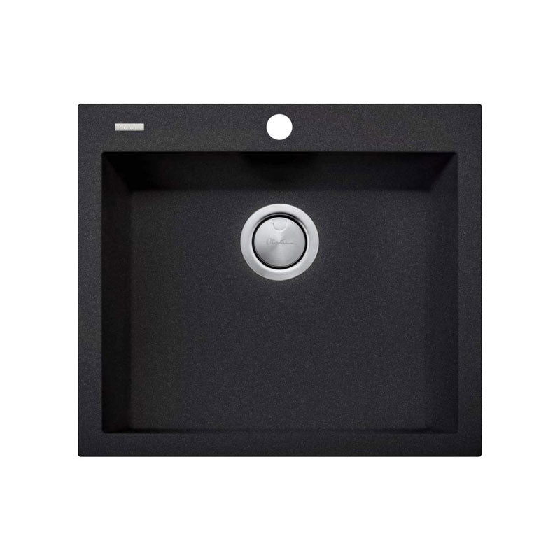 Oliveri Florence Black Large Bowl Topmount Sink