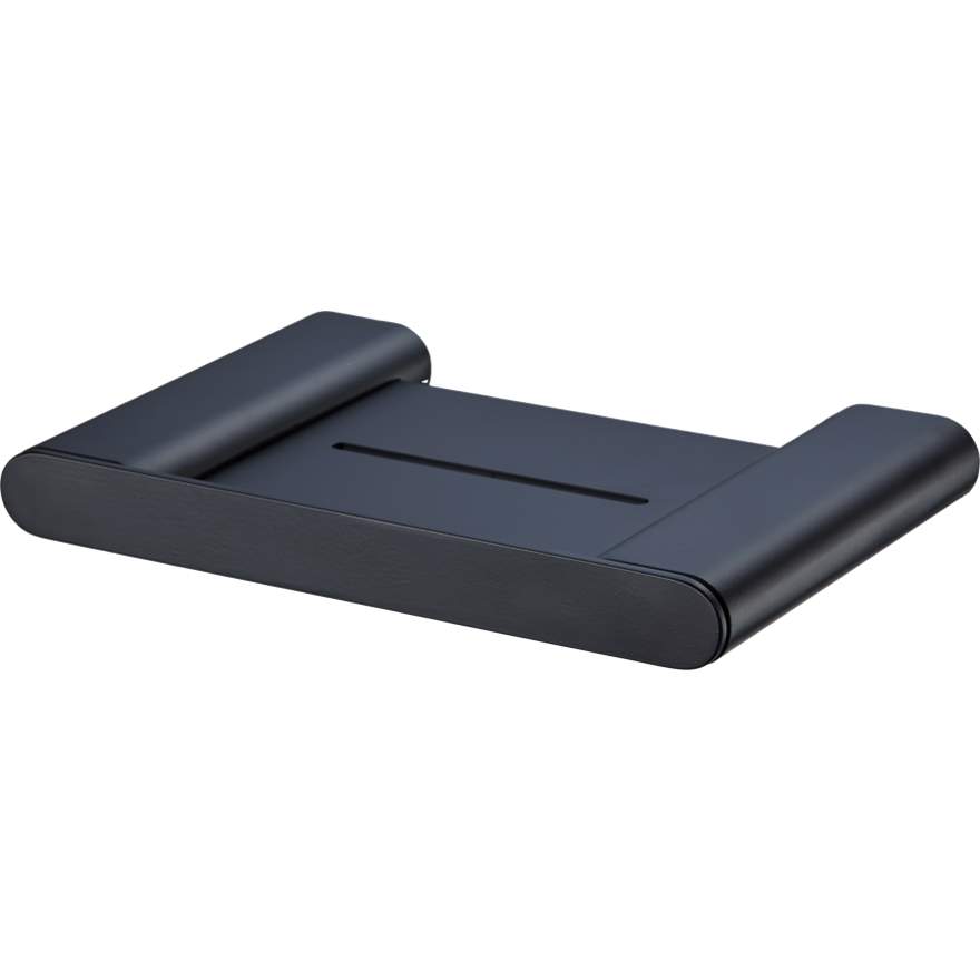 Oliveri Madrid Matte Black Soap Holder With Shelf